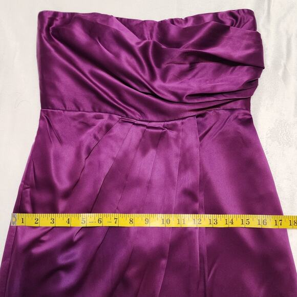 The Limited Strapless Formal Pleated Cocktail Prom Evening Dress, Purple, 6 - Picture 7 of 8
